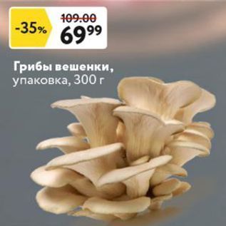 Акция - Грибы вешенки, упаковка, 300г