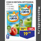 Магазин:Лента супермаркет,Скидка:СОКИ И НЕКТАРЫ ФРУТОНЯНЯ,
200 мл:
- с 4 мес.
- с 5 мес.
- с 6 мес.