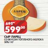 Магазин:Spar,Скидка:СЫР ЛАРЕЦ
СО ВКУСОМ ТОПЛЕНОГО МОЛОКА 50%