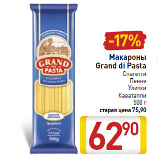 Акция - Макароны Grand di Pasta