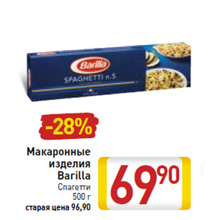 Акция - Макаронные изделия Barilla Спагетти