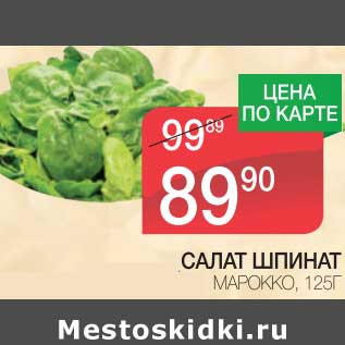 Акция - САЛАТ ШПИНАТ МАРОККО