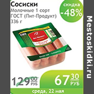 Акция - Сосиски Молочные Пит-Продукт