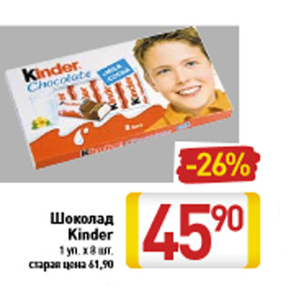 Акция - Шоколад Kinder