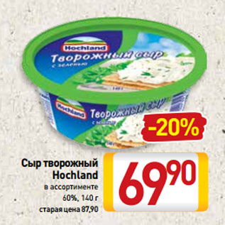 Акция - Сыр творожный Hochland 60%