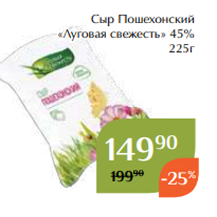 Акция - Сыр Пошехонский «Луговая свежесть» 45% 225г