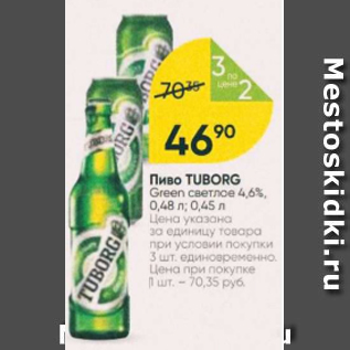 Акция - Пиво Tuborg 4,6%