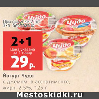 Акция - Йогурт Чудо