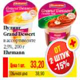 Билла Акции - Пудинг
Grand Dessert
в ассортименте
2,9%, 200 г
Ehrmann