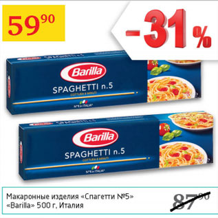 Акция - Макаронные изделия Barilla Италия