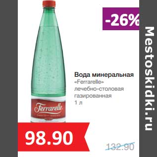 Акция - Вода минеральная "Ferrarelle" лечебно-столовая газированная