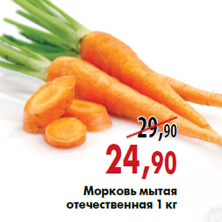 Акция - Морковь мытая отечественная