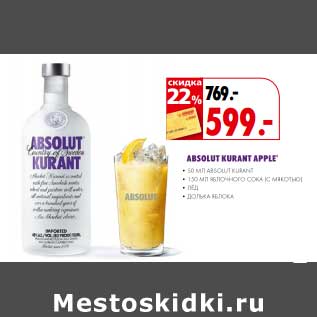 Акция - Absolut Kurant Apple