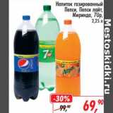 Магазин:Глобус,Скидка:Напиток газированный Пепси/ Пепси лайт /Миринда /7 Up 
