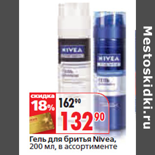 Акция - Гель для бритья Nivea,