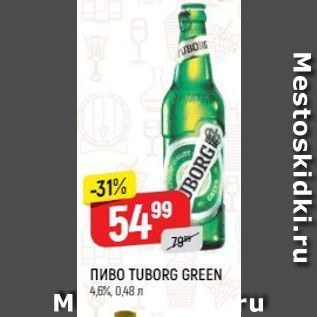 Акция - Пиво TUBORG GREEN