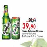 Магазин:Наш гипермаркет,Скидка:Пиво Tuborg Green банка/бутылка