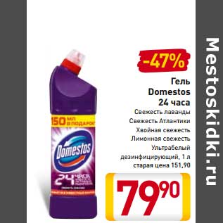 Акция - Гель Domestos 24 часа