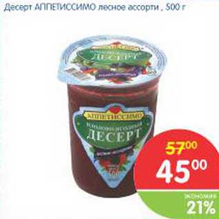 Акция - Десерт Аппетиссимо лесное ассорти