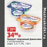 Виктория Акции - Продукт творожный Даниссимо
в ассортименте,
жирн. 5.4-7.2%, 130 г 