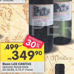 Акция - Вино Las Casitas