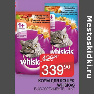 Акция - Корм для кошек Whiskas