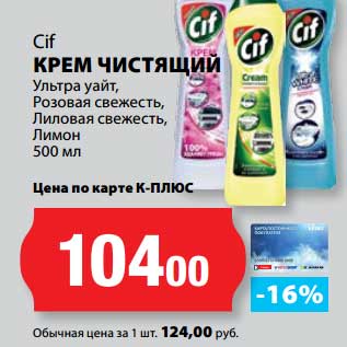 Акция - Крем чистящий Cif