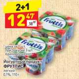 Магазин:Дикси,Скидка:Йогуртный продукт
ФРУТТИС
легкий
0,1%