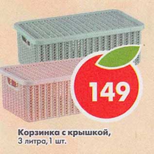 Акция - Корзинка с крышкой, 3 литра