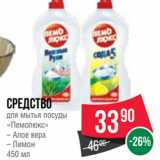 Магазин:Spar,Скидка:Средство
для мытья посуды
«Пемолюкс»
– Алое вера
– Лимон
450 мл