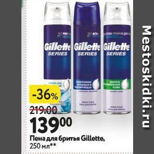 Акция - Пена для бритья Gillette