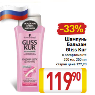 Акция - Шампунь Бальзам Gliss Kur в ассортименте 200 мл, 250 мл