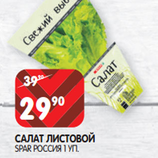 Акция - САЛАТ ЛИСТОВОЙ SPAR РОССИЯ