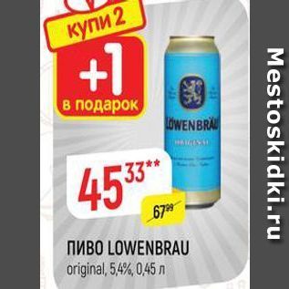 Акция - Пиво LOWENBRAU