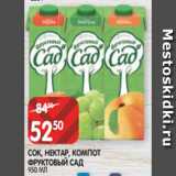 Spar Акции - СОК, НЕКТАР, КОМПОТ
ФРУКТОВЫЙ САД
950 МЛ