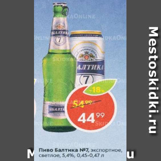 Акция - Пиво Балтика №