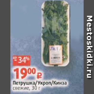 Акция - Петрушка/Укроп/Кинза свежие, 30 г