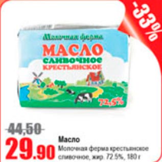 Акция - Масло Молочная ферма крестьянское 72,5%