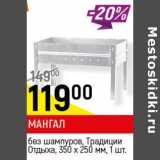 Магазин:Верный,Скидка:Мангал без шампуров Традиции Отдыха 35х 25 см