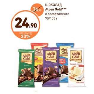 Акция - Шоколад Alpen Gold