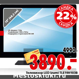 Акция - Телевизор LED Izumi TLE19H103B