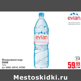 Акция - Минеральная вода EVIAN