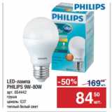Магазин:Метро,Скидка:LED-лампа
PHILIPS 9W-80W