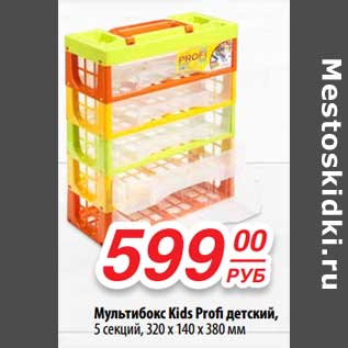 Акция - Мультибокс Kids Profi детский, 5 секций, 320 х 140 х 380 мм