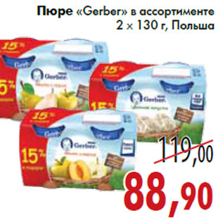 Акция - Пюре «Gerber»