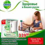 Магазин:Перекрёсток,Скидка:Диспенсер для антибыктериального жидкого мыла, Dettol 