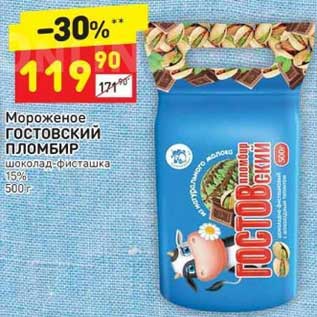 Акция - Мороженое Гостовский пломбир 15%