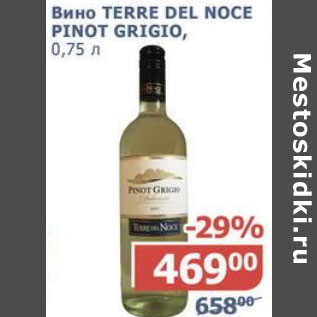 Акция - Вино Terre Del Noce Pinot Grigio