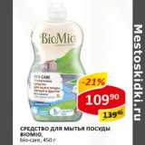 Магазин:Верный,Скидка:Средство для посуды Biomio bio-care 