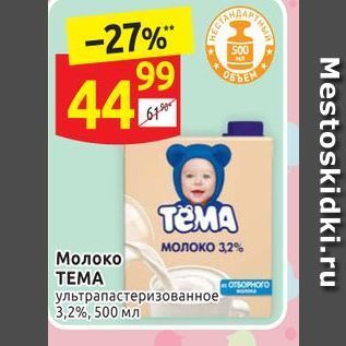 Акция - Молоко ТЕМА